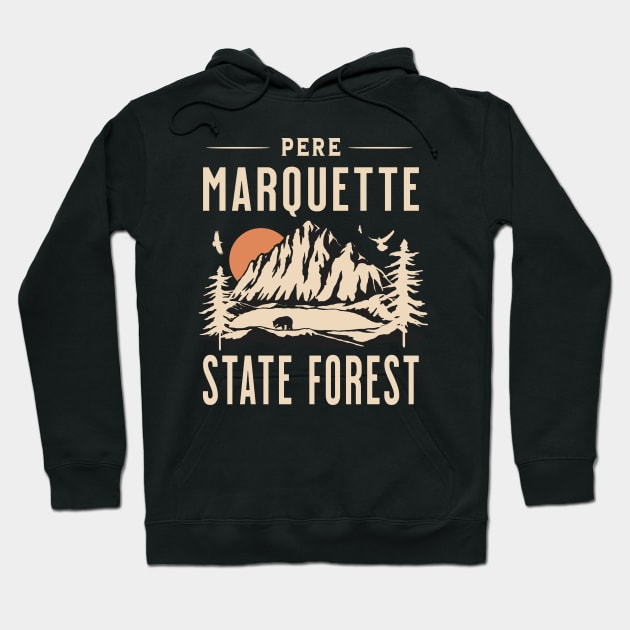 Pere Marquette State Forest Michigan Hoodie by Uniman